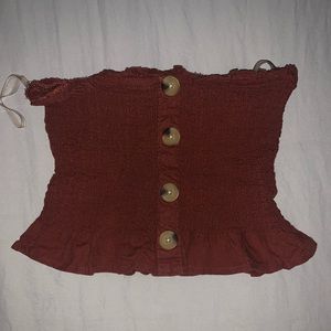 Dark orange tube top